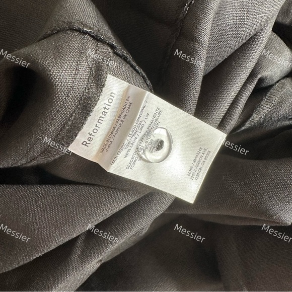 Reformation Balia Linen Dress in Black - Picture 10 of 13